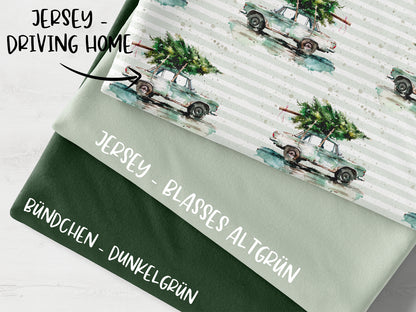 Stoffpaket - Driving Home - dunkelgrün