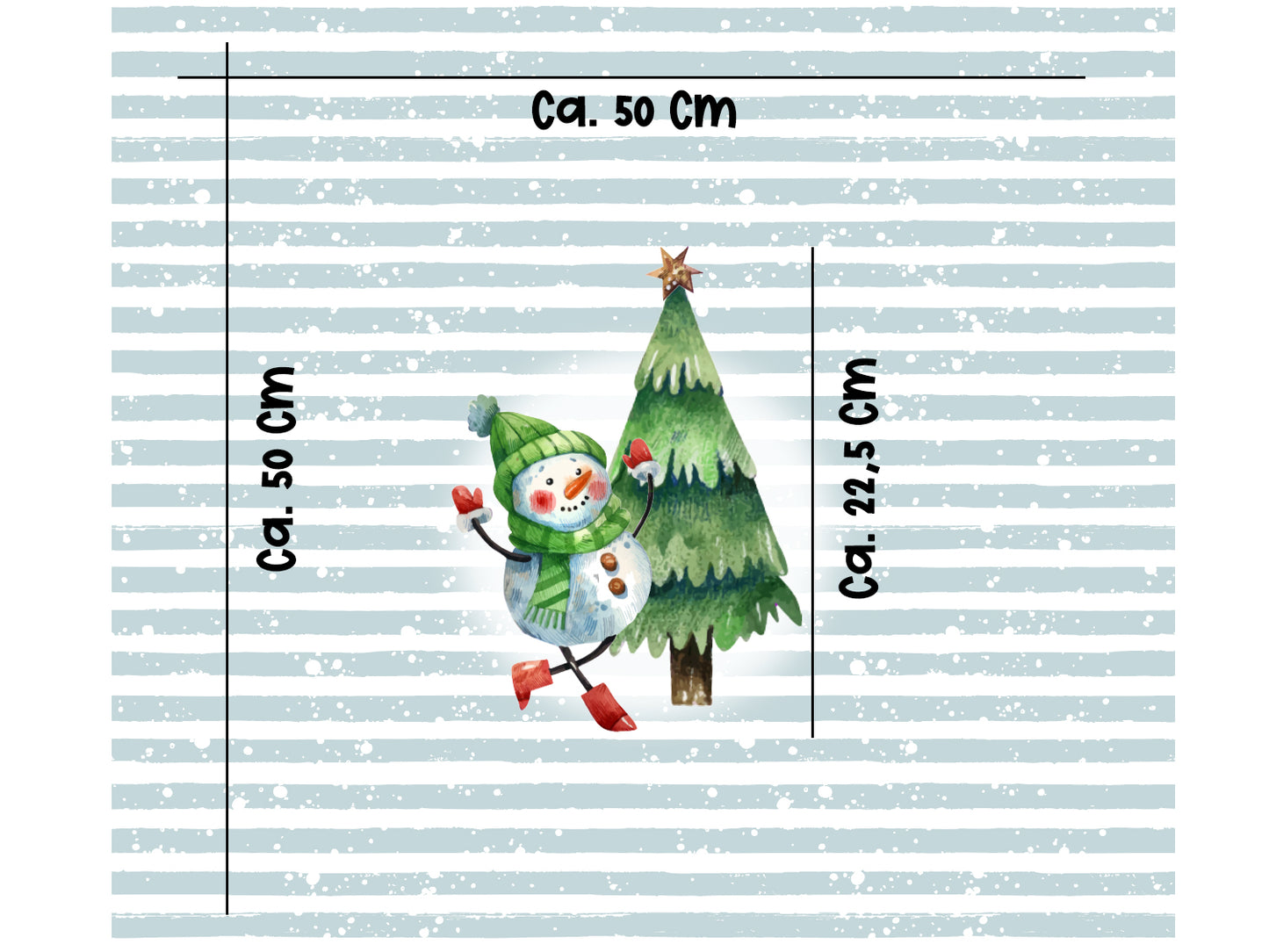 Jersey fabric - Frosty Friends PANEL - Christmas tree