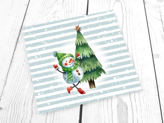 Jersey fabric - Frosty Friends PANEL - Christmas tree