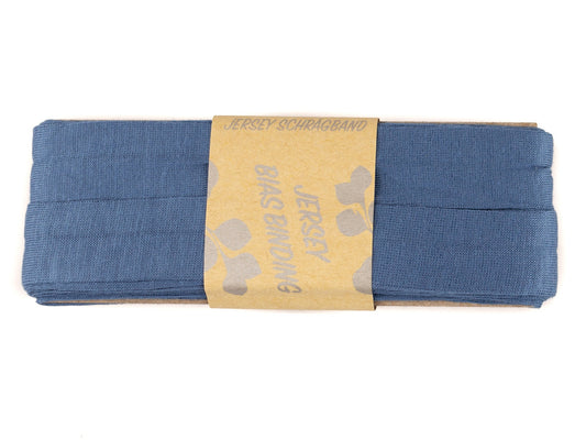 rauchblaues Viskose Schrägband – 3m Viskose Schrägband in rauchblau, ideal für Nähprojekte.