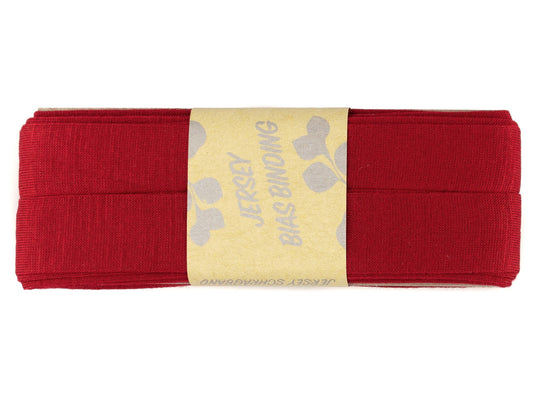3m Viskose Schrägband rot in rot, 100% Viskose, ca. 20 mm Breite, waschbar bis 30 Grad.