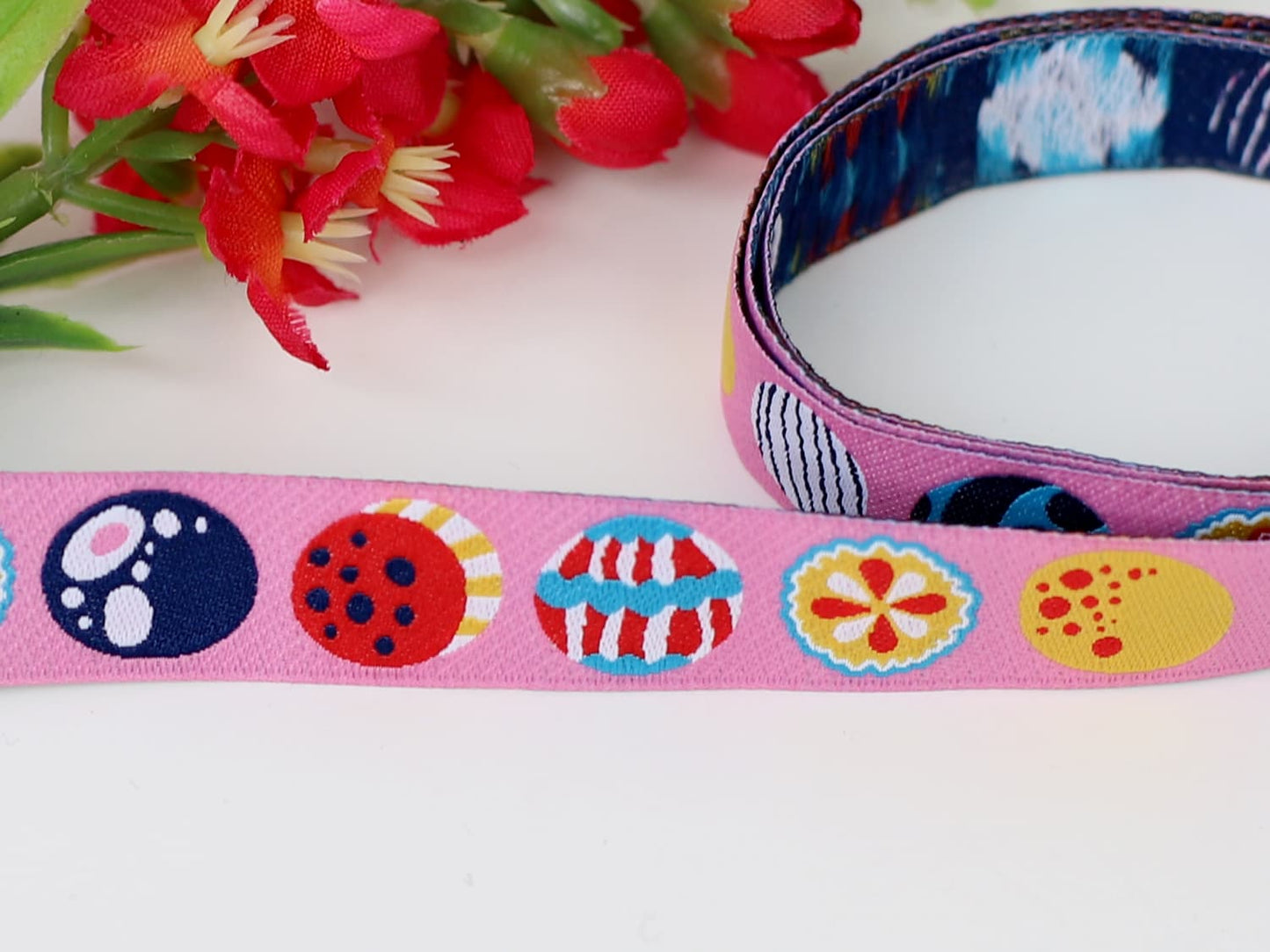 webband-farbenmix-muster-kreise-rosa