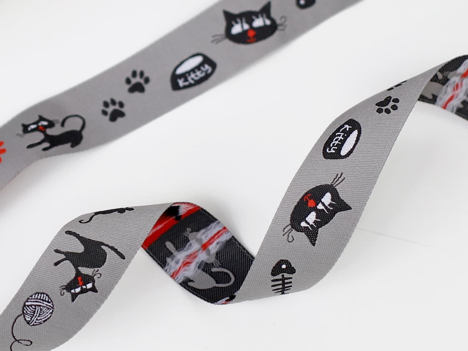 webband-katze-kitty-grau