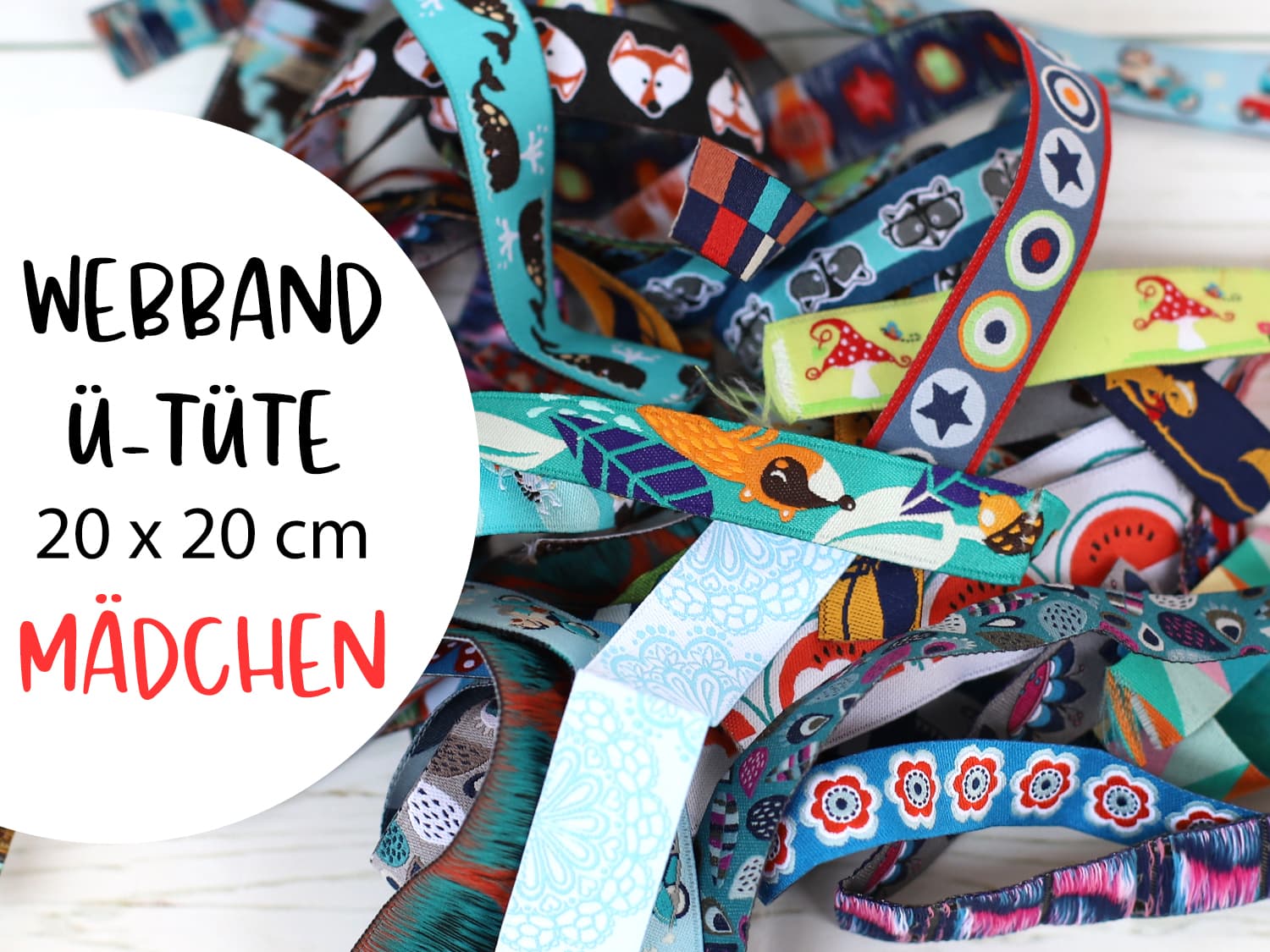 webband-tueddel-tuete-20-stueck-20cm-maedchen
