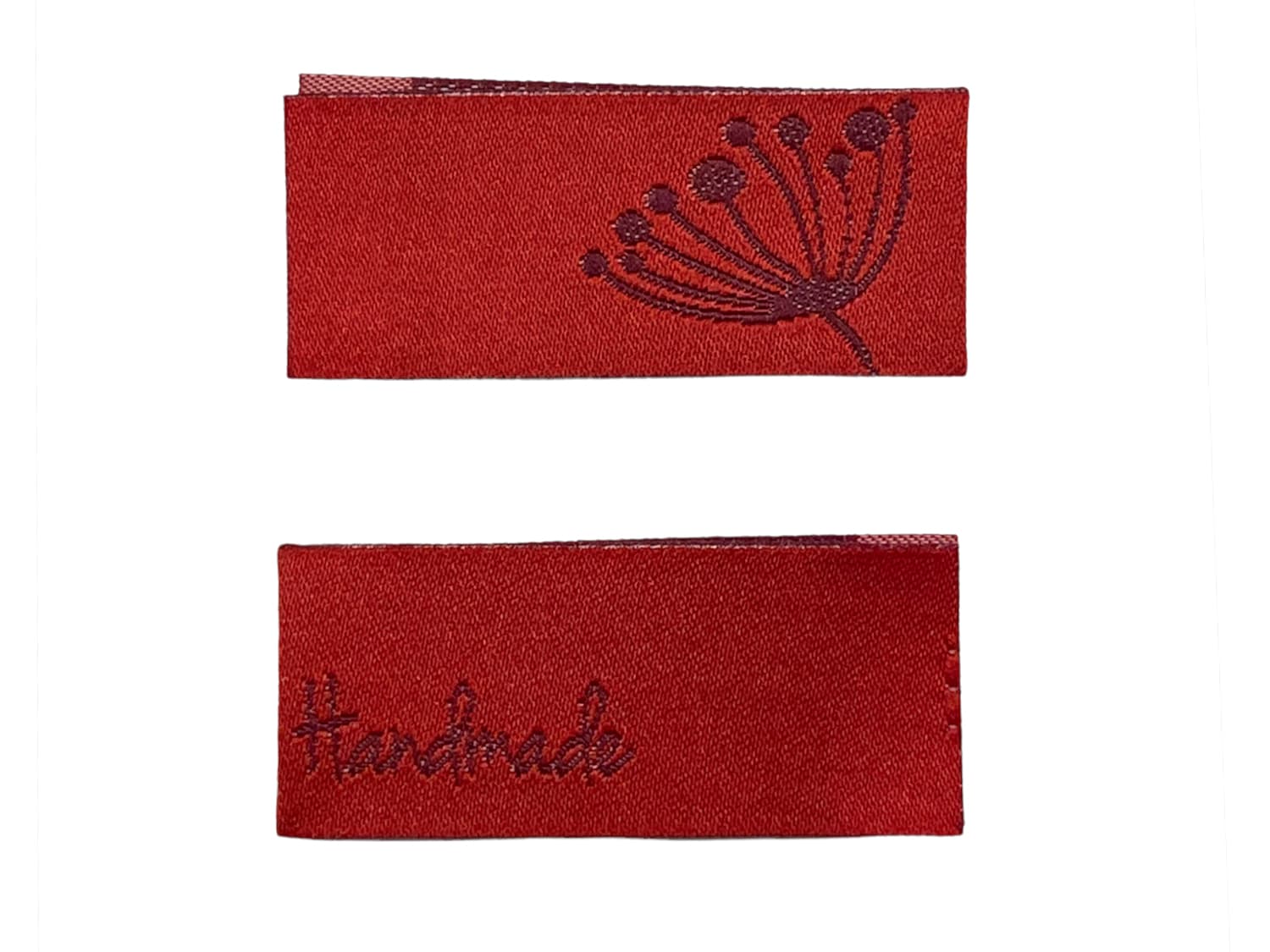 webetikett-zum-annaehen-handmade-blaubeerstern-pusteblume-dunkelrot
