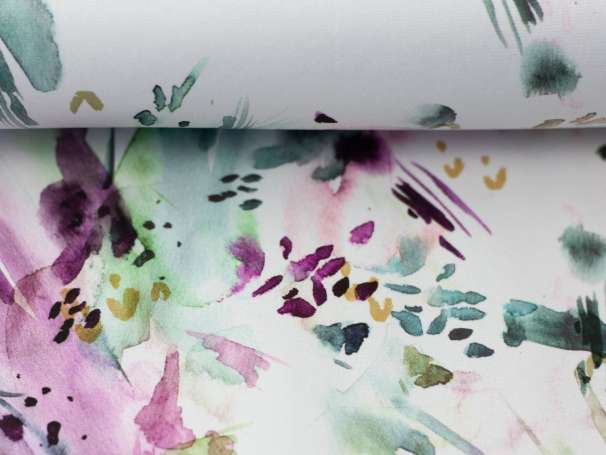 Softshell Stoff - Watercolor Flowers