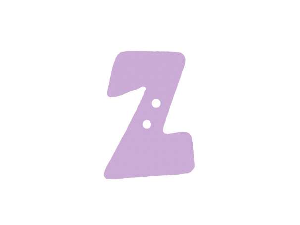 Buchstaben Knopf - lila - Z