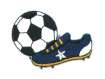 Applikation - Fußball und Schuh