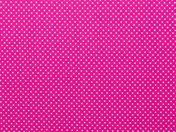 BAUMWOLLE Stoff - Pünktchen - pink,weiß