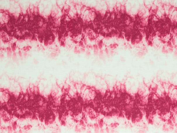 Waffel Jersey - Batik Streifen - pink