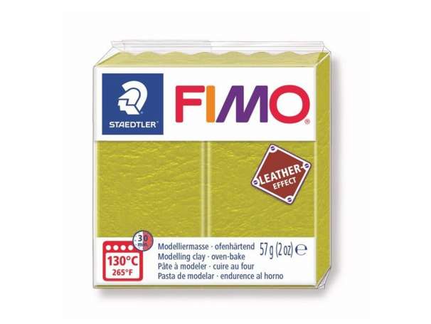FIMO Leather-Effect Modelliermasse - olive
