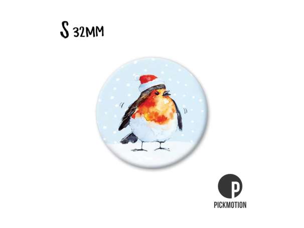Magnet, Pickmotion - 32 mm - Festive Robin