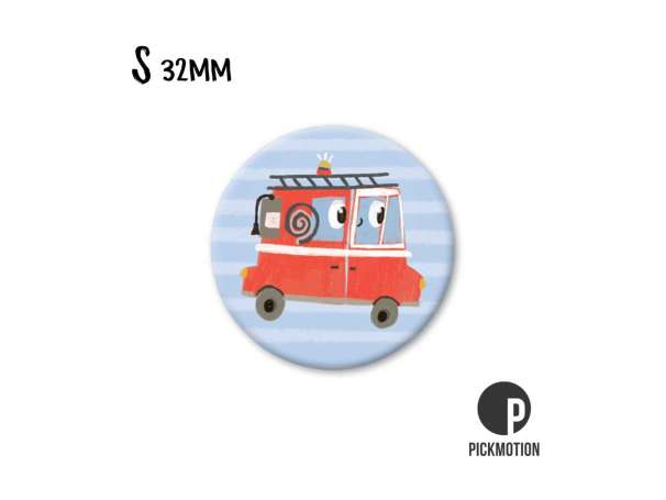 Magnet, Pickmotion - 32 mm - Cute Fire Truck
