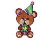 Applikation - Geburtstags-Teddy braun