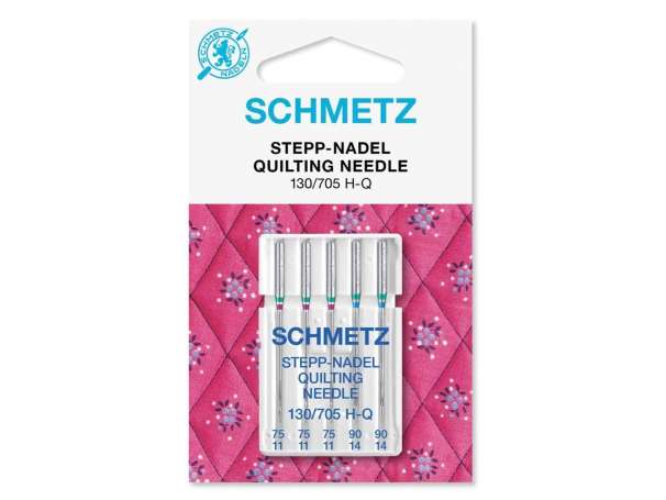 Schmetz - 5 Nähmaschinennadeln, Stepp-Nadel 130/705 H-Q - NM 75/11-90/14
