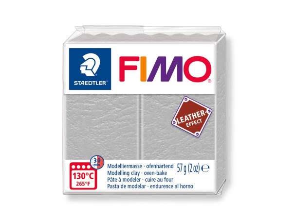 FIMO Leather-Effect Modelliermasse - taubengrau