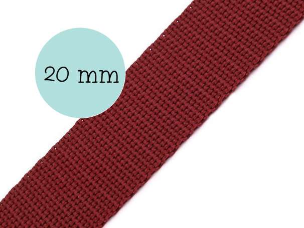 Gurtband - 20mm - bordeaux