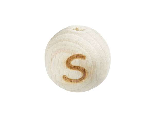 Schnulli Holz Buchstaben Kugel 12mm - S