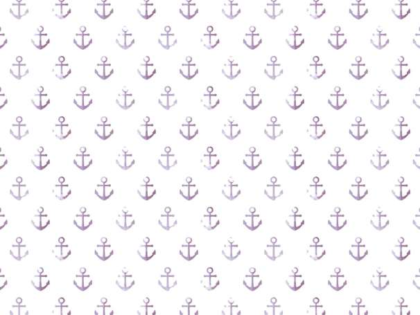 Jersey Stoff - Watercolor Anchor - lila