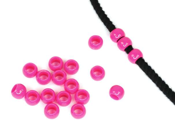 12 Kordel-Perlen - 7x10 mm - pink