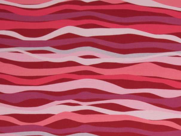 Jersey Stoff - Ben, Streifen - rosa-rot - online kaufen