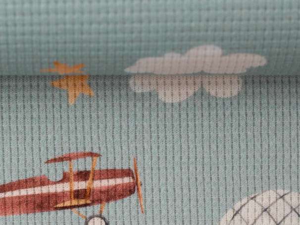 Waffel Jersey - Über den Wolken - altmint