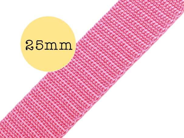 Gurtband - 25mm - rosa