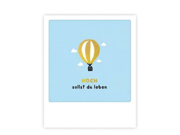 Photo Postkarte - HOCH sollst du leben, Heißluftballon