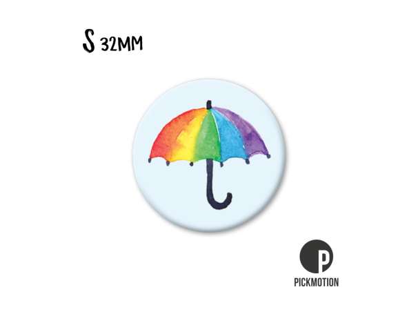 Magnet, Pickmotion - 32 mm - Rainbow Umbrella
