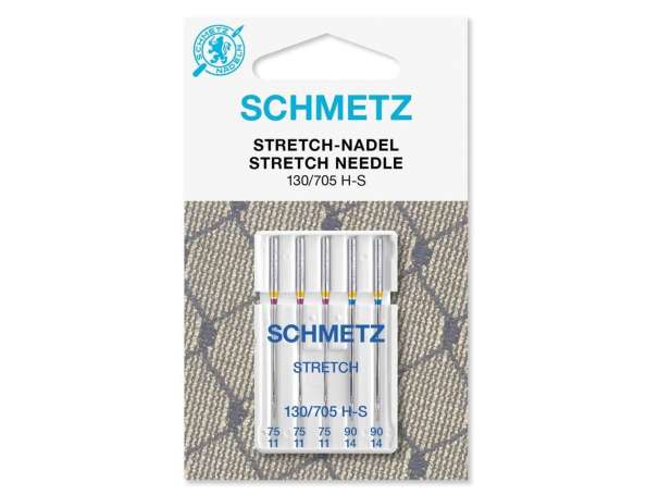 Schmetz - 5 Nähmaschinennadeln, Stretch-Nadel 130/705 H-S - NM 75/11-90/14