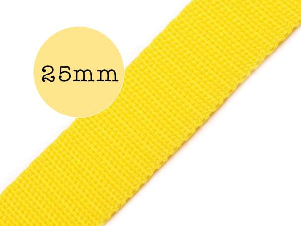 Gurtband - 25mm - gelb