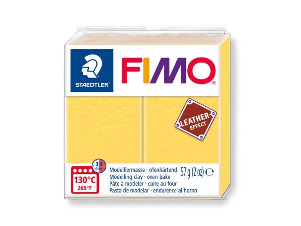 FIMO Leather-Effect Modelliermasse - safrangelb
