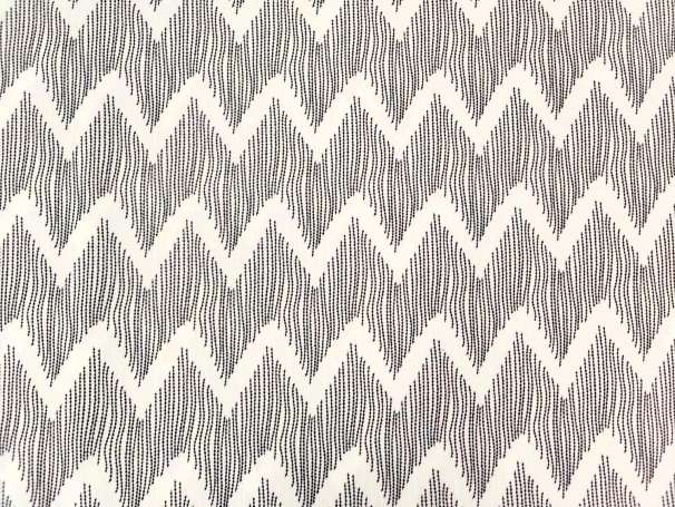 Polyester Jersey Stoff - grafisch cremeweiß