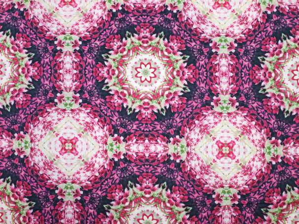 Baumwolle Stoff - Light Breeze - Kaleidoskop - dunkelblau,pink