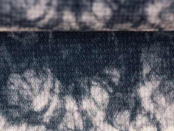 Waffel Jersey - Batik Streifen - anthrazit