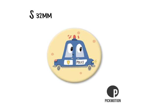 Magnet, Pickmotion - 32 mm - Cute Police Car