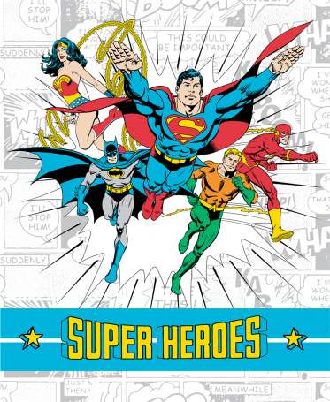 Baumwolle Stoff - PANEL - Super Heroes