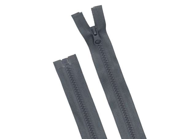 Teilbarer Reißverschluss - 75 cm - dunkelgrau