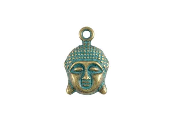 Anhänger - Buddha - bronze-smaragd