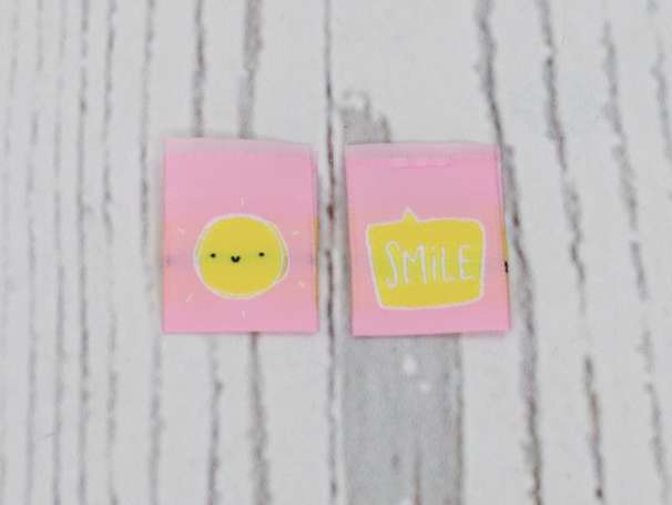 Webetikett Label - Sonne SMILE, rosa