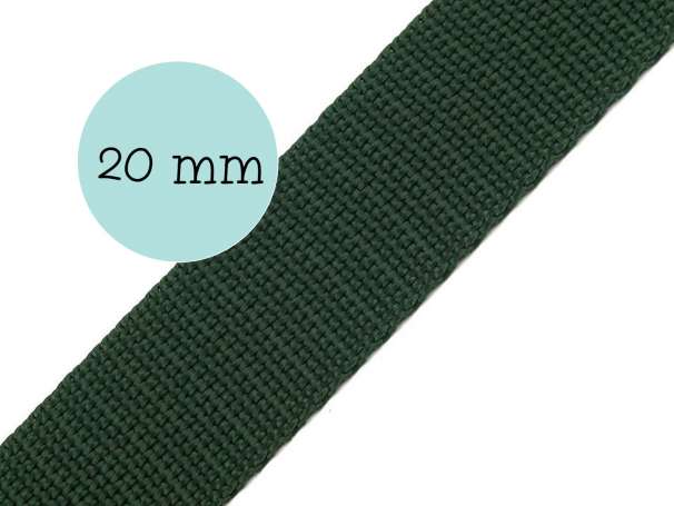 Gurtband - 20mm - dunkelgrün