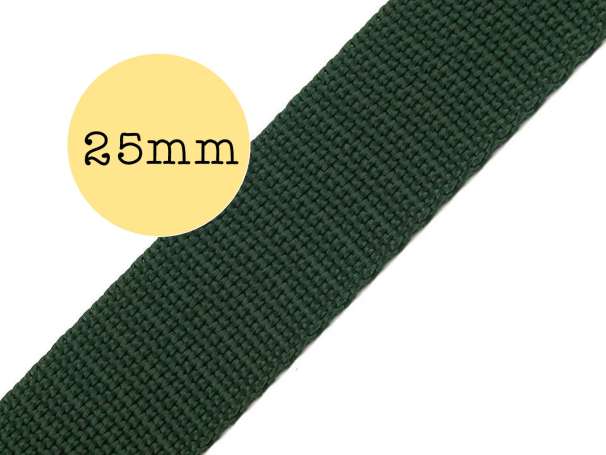 Gurtband - 25mm - dunkelgrün