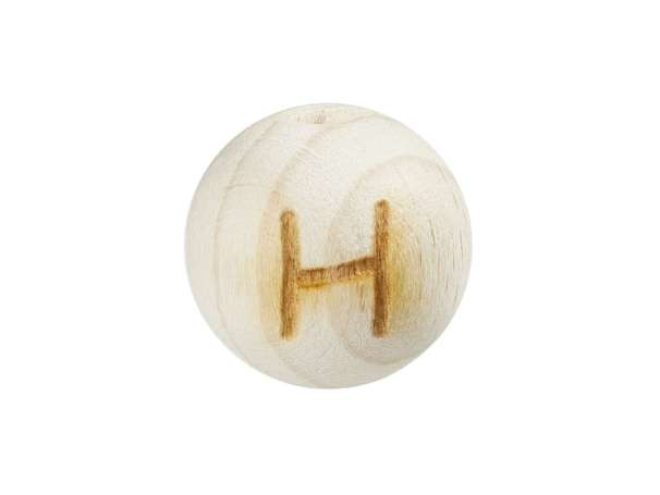 Schnulli Holz Buchstaben Kugel 12mm - H