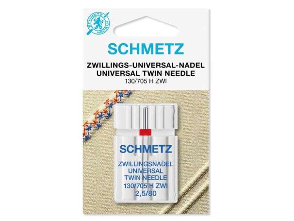 Schmetz - Zwillingsnadel Universal - 130/705 H ZWI - 2,5/80