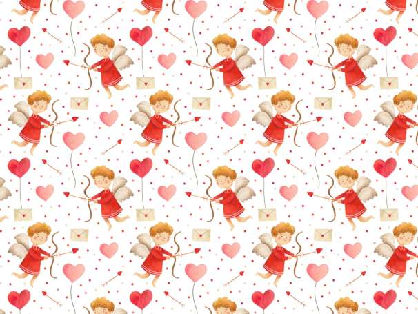 Jersey Stoff - Happy Valentine's Day - Amor