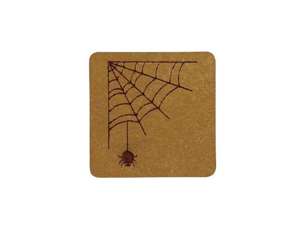 SnaPpap Label - Quadrat - Spinnennetz