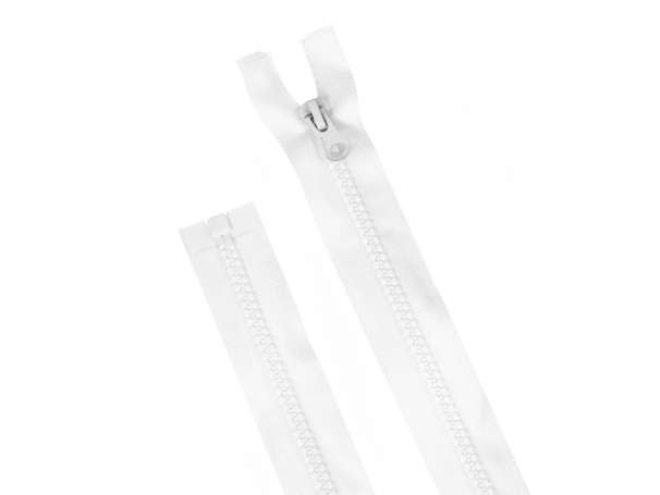 Teilbarer Reißverschluss - 75 cm - weiß