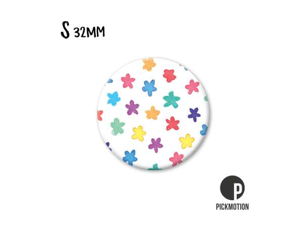 Magnet, Pickmotion - 32 mm - Colorful Flowers