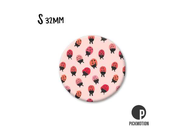 Magnet, Pickmotion - 32 mm - Happy Pattern, Ladybug