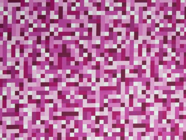 Softshell Stoff - Pixel Art - rosa, pink